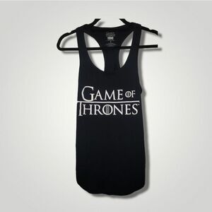 Games Of Thrones HBO Womens Black Graphic Print Scoop Neck Tank Top m